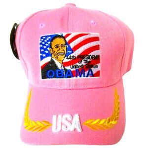 City Big Hat Women’s Baseball Style, Pink, Wool Blend, Barack Obama, Size 7-8